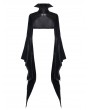 Dark in Love Black Gothic Velvet Vampire Cape with Big Bat Sleeves