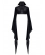 Dark in Love Black Gothic Velvet Vampire Cape with Big Bat Sleeves