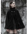 Punk Rave Fashion Street Gothic Dark Velvet Embroidered Cloak Jacket for Women