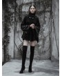 Punk Rave Fashion Street Gothic Dark Velvet Embroidered Cloak Jacket for Women