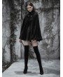 Punk Rave Fashion Street Gothic Dark Velvet Embroidered Cloak Jacket for Women