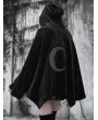 Punk Rave Fashion Street Gothic Dark Velvet Embroidered Cloak Jacket for Women