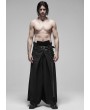 Punk Rave Black Gothic Japanese Warrior Style Pants for Men