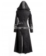 Punk Rave Black Long to Short Gothic Military Trench Coat for Women