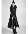 Punk Rave Black Long to Short Gothic Military Trench Coat for Women