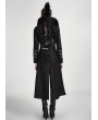 Punk Rave Black Long to Short Gothic Military Trench Coat for Women