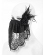 Devil Fashion Black Gothic Lace Flower Feather Mask for Women