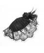 Devil Fashion Black Gothic Lace Flower Feather Mask for Women