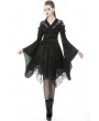 Dark in Love Black Gothic Lace Short Kimono Dress