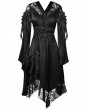 Dark in Love Black Gothic Lace Short Kimono Dress