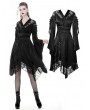 Dark in Love Black Gothic Lace Short Kimono Dress