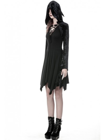 Gothic Steampunk Witch Hooded Short Cape