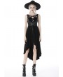 Dark in Love Black Gothic Punk Moon Pedant Sleeveless High-Low Dress