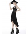 Dark in Love Black Gothic Punk Moon Pedant Sleeveless High-Low Dress