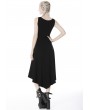 Dark in Love Black Gothic Punk Moon Pedant Sleeveless High-Low Dress