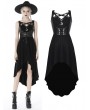 Dark in Love Black Gothic Punk Moon Pedant Sleeveless High-Low Dress