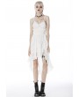 Dark in Love White Gothic Steampunk High-Low Lace Dress