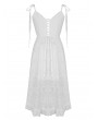 Dark in Love White Gothic Steampunk High-Low Lace Dress