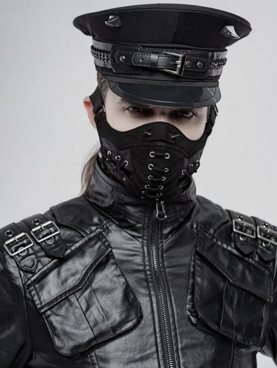 Punk Rave Men's Black Vintage Gothic Punk Assassin's Creed Mask