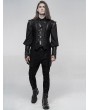 Punk Rave Black Gothic Punk Chinese Han Style Waistcoat for Men