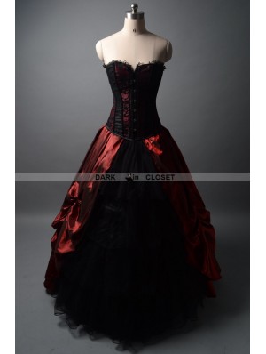 black gothic prom dress