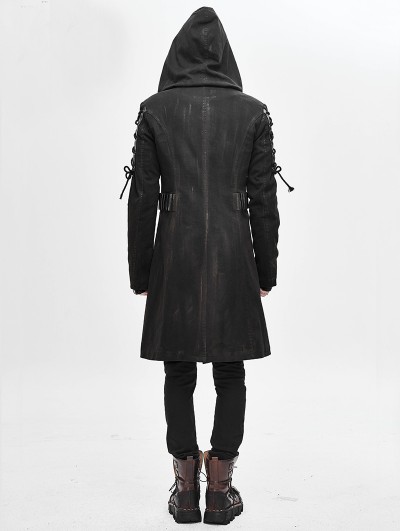 Black Hooded Coat  Ropa, Moda del rock, Ropa de moda