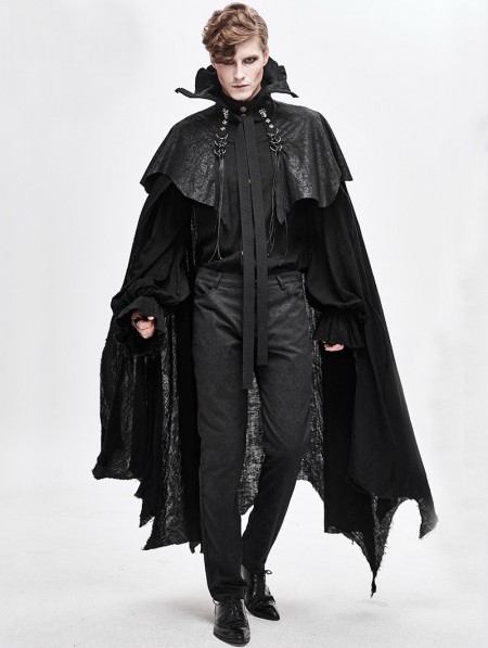 Devil Fashion Black Halloween Gothic Vampire Irregular Long Cape for ...