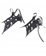 Dark in Love Black Gothic Floral Lace Gloves for Women