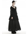 Dark in Love Black Vintage Gothic Dot Chiffon Dress Coat for Women