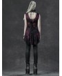 Punk Rave Violet Romantic Gothic Flower High-low Sleeveless Top for Women