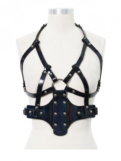 Black Fashion Leather Harness For Men