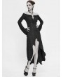 Devil Fashion Black Sexy Gothic Off-the-Shoulder Irregular Long Sleeve High-Low Dress