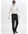 Devil Fashion White Retro Gothic Palace Long Sleeve Shirt for Men