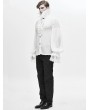 Devil Fashion White Retro Gothic Palace Long Sleeve Shirt for Men