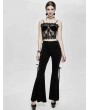 Devil Fashion Black Sexy Gothic Perspective Lace Corset Top for Women