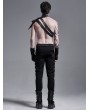 Punk Rave Black Gothic Punk Metal Long Casual Slim Pants for Men