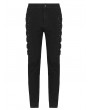 Punk Rave Black Gothic Punk Metal Long Casual Slim Pants for Men