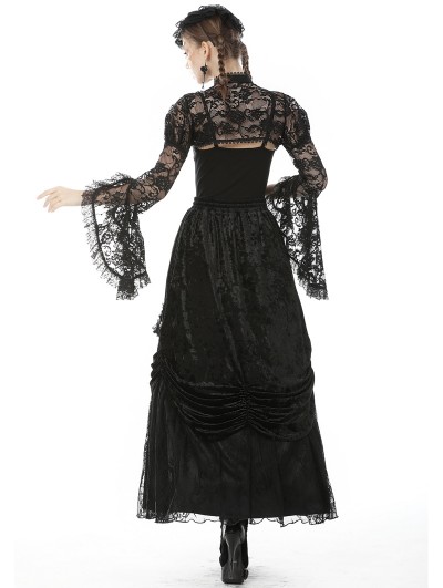 Venba Long Gothic Victorian Skirt by Dark in Love - Ladies Gothic Skirts