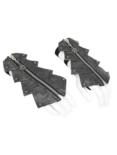 Gothic/Punk Rock Black Faux Leather Gloves – PurePunkRock