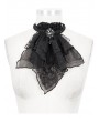 Devil Fashion Black Vintage Gothic Lace Pendant Party Bowtie for Women