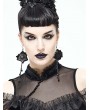 Devil Fashion Black Gothic Flower Pedant Earrings