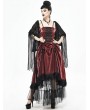 Devil Fashion Black Gothic Lace Tassel Cape for Women