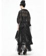 Devil Fashion Black Gothic Lace Tassel Cape for Women