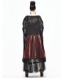 Devil Fashion Black Gothic Lace Tassel Cape for Women