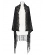 Devil Fashion Black Gothic Lace Tassel Cape for Women