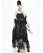 Devil Fashion Black Vintage Gothic Long Prom Party Gown