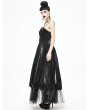 Devil Fashion Black Vintage Gothic Long Prom Party Gown