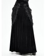 Devil Fashion Black Vintage Gothic Velvet Lace Long Party Skirt