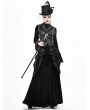 Devil Fashion Black Vintage Gothic Velvet Lace Long Party Skirt