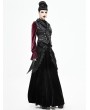 Devil Fashion Black Vintage Gothic Velvet Lace Long Party Skirt